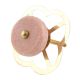 Light Pink Stone Flat Dresser Knob